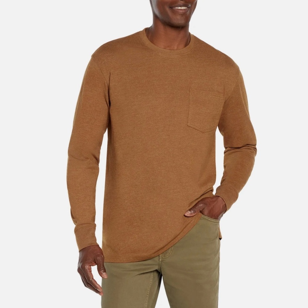Woolrich Green Label Brown Long Sleeve Pocket Tee – Men’s XXL